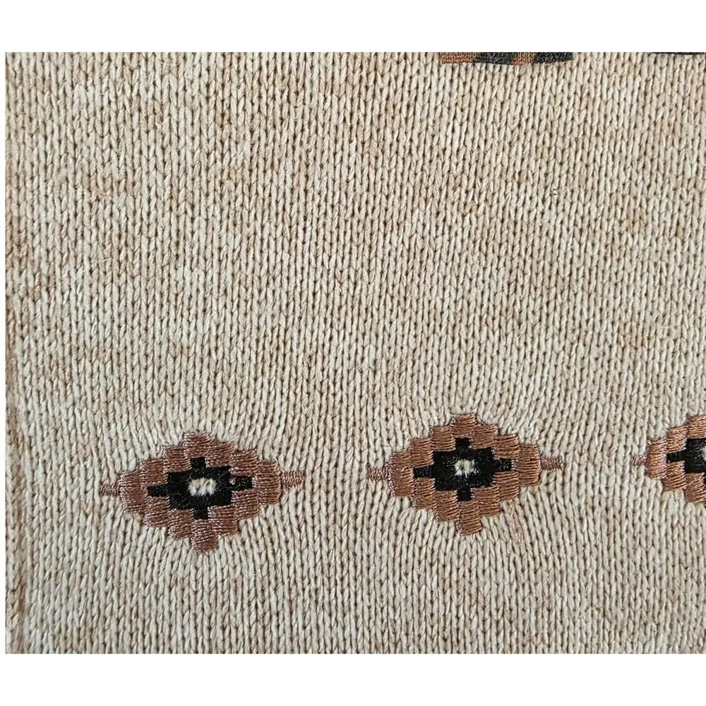Blair y2k Giraffe Full Zip Knit Tan Embroidered Applique Sweater Vest Womens M - Picture 7 of 7